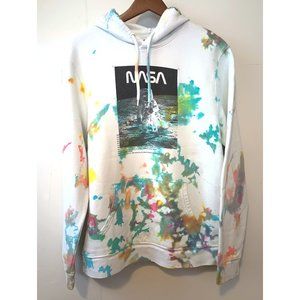 Old Navy NASA white tie-dyed hoodie size L Large